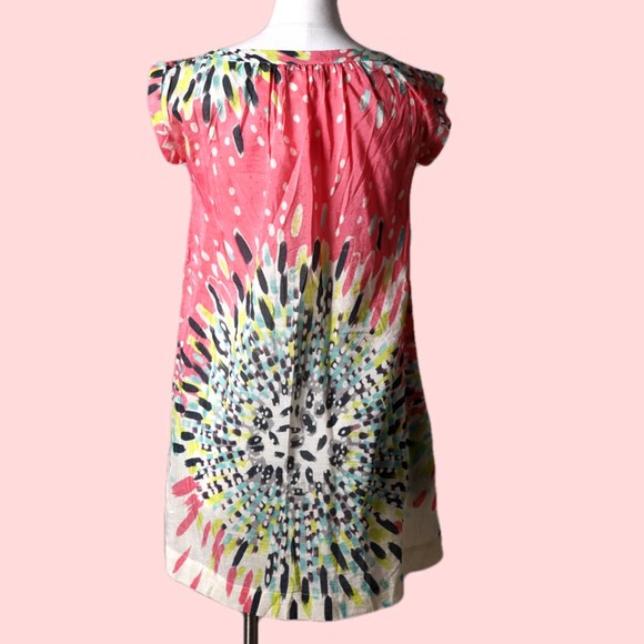 PAUL & JOE Sleeveless Printed Mini Cotton/Silk Tunic Dress - Picture 7 of 7